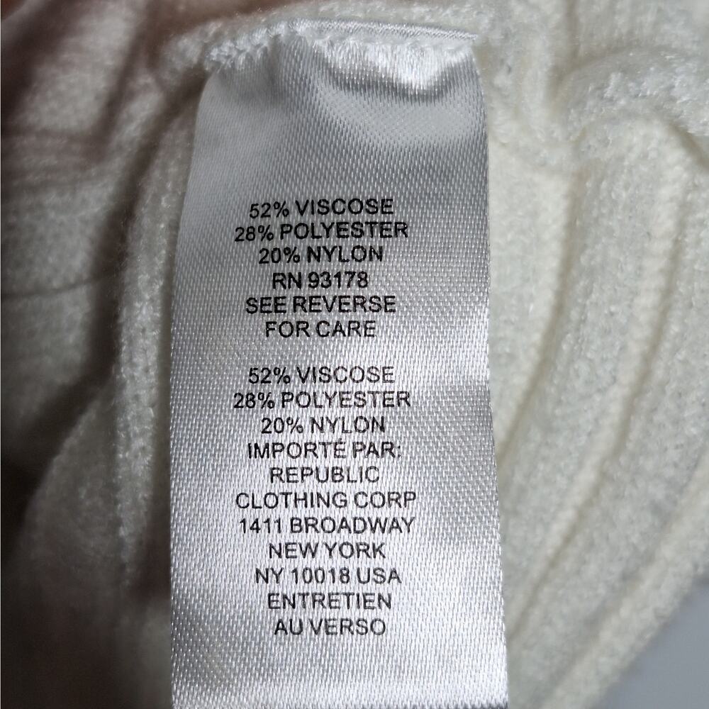 Industry Ribbed Varsity Sweater Small Dolman Sleeve Black and White Slouchy Soft - Picture 6 of 11